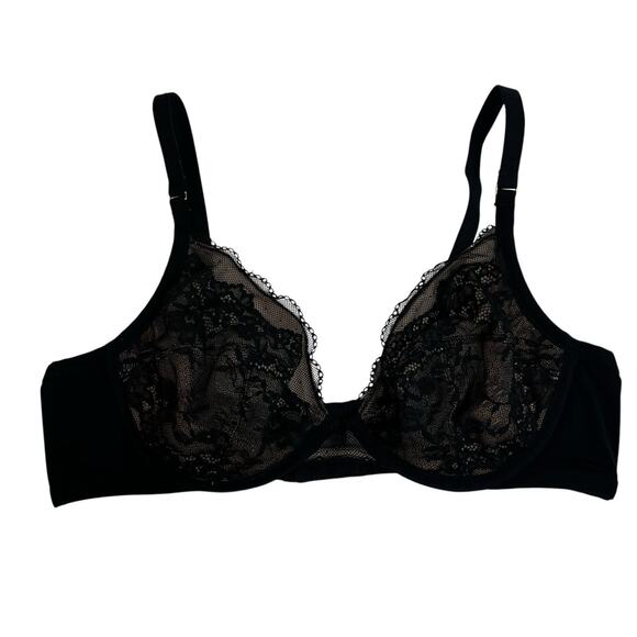 Torrid Curves Plus 40B Bra Plunge Unlined Mesh Lace Straight Back Multi-Way - Picture 2 of 15